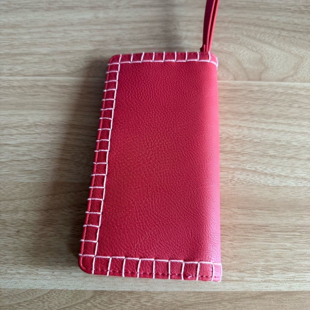 Red Faux Leather Women's Wallet